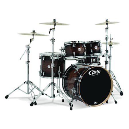 Awesome Audio Concept Exotic - Wallnut-Charcoal Burst - Chrome Hardware Kit Drums - 5 Piece AW3474409
